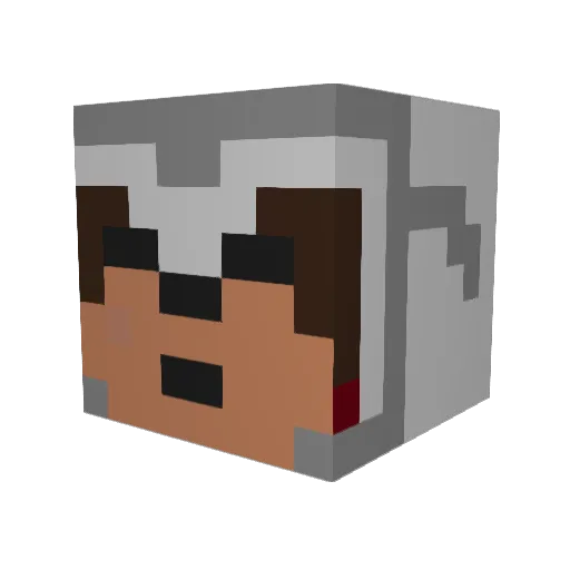 PeepingTiger Minecraft avatar head, 3D render