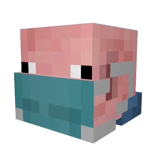 Peepo007 Minecraft avatar head, 3D render