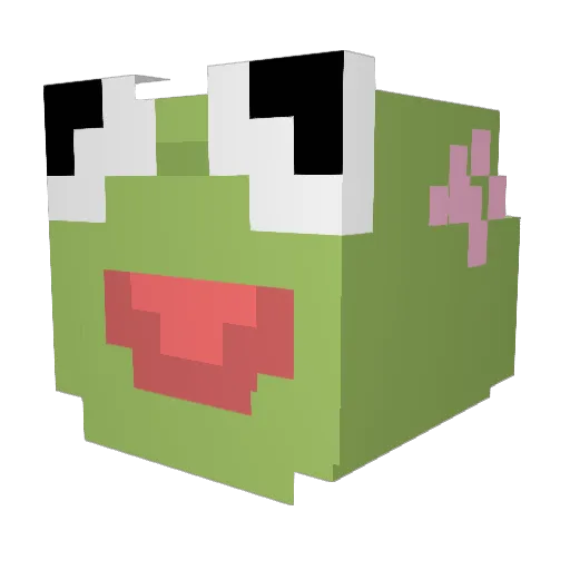 PeepoHi Minecraft avatar head, 3D render
