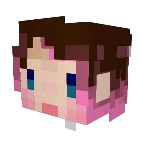 PeepoWheeto Minecraft avatar head, 3D render