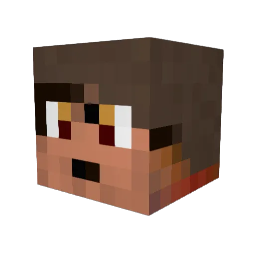 PeepsChosMokey Minecraft avatar head, 3D render