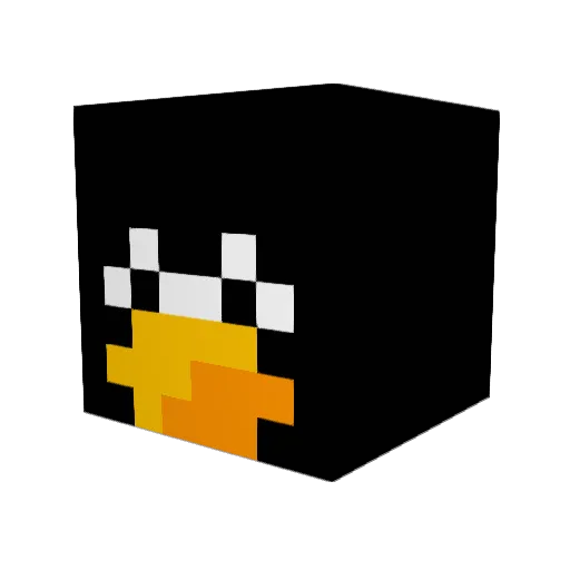 Peepsibabe Minecraft avatar head, 3D render