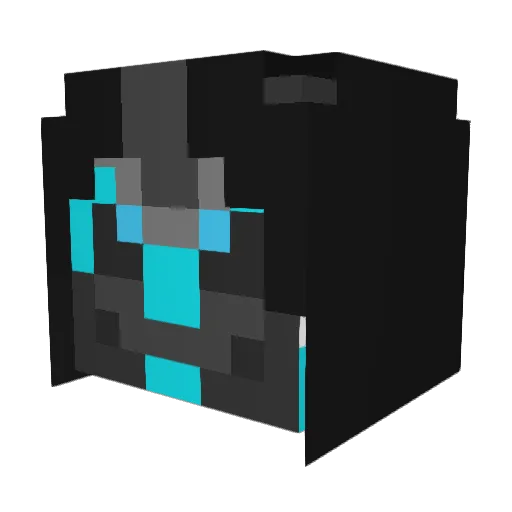 Peepsicle Minecraft avatar head, 3D render