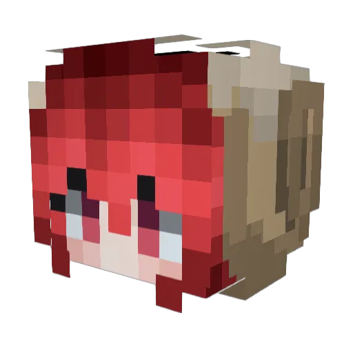 Peer_Basti_Voidi Minecraft avatar head, 3D render