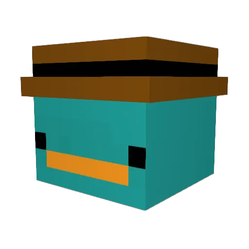 Peerand Minecraft avatar head, 3D render