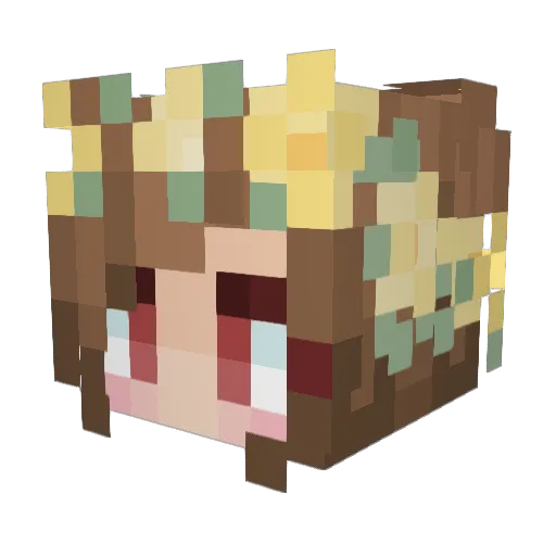 Peerrc_xdd Minecraft avatar head, 3D render