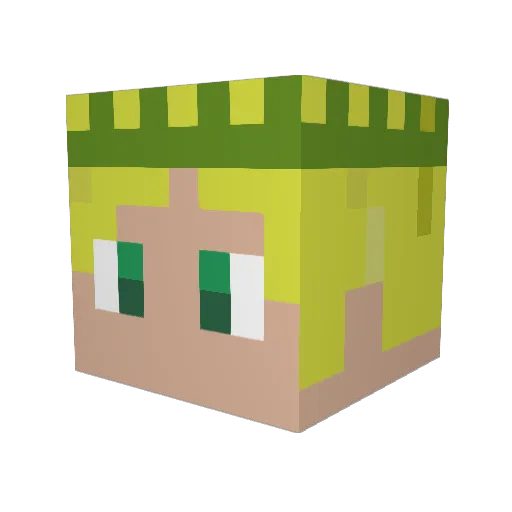 PeetaBar Minecraft avatar head, 3D render