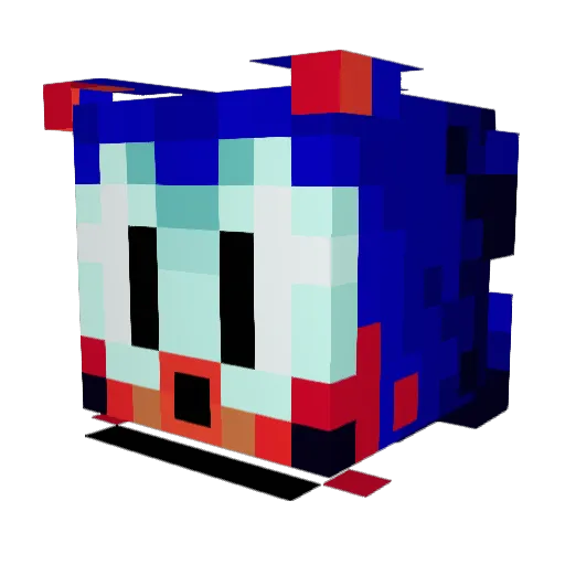 Peetaromob Minecraft avatar head, 3D render