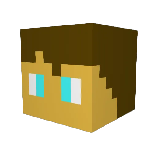 PeetyBoy86 Minecraft avatar head, 3D render