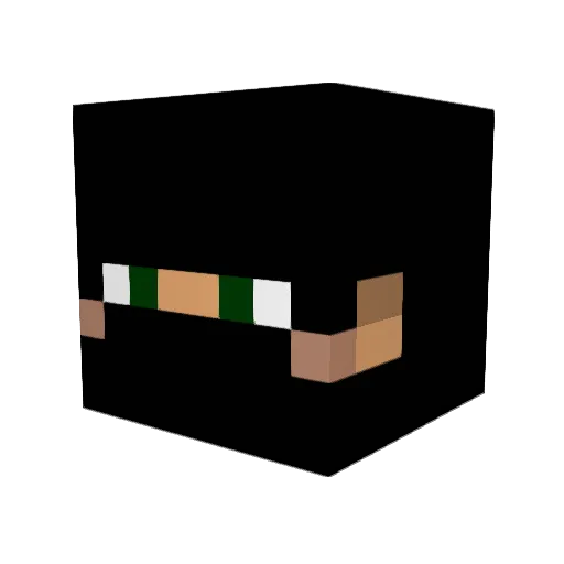 Peevex Minecraft avatar head, 3D render