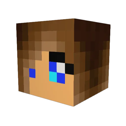 Peewwdiepie Minecraft avatar head, 3D render