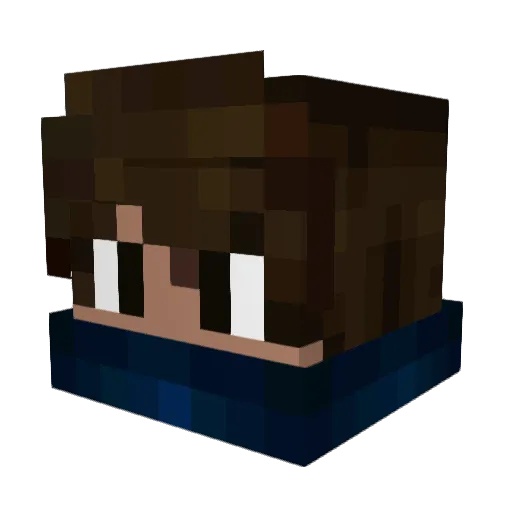 Pega12 Minecraft avatar head, 3D render