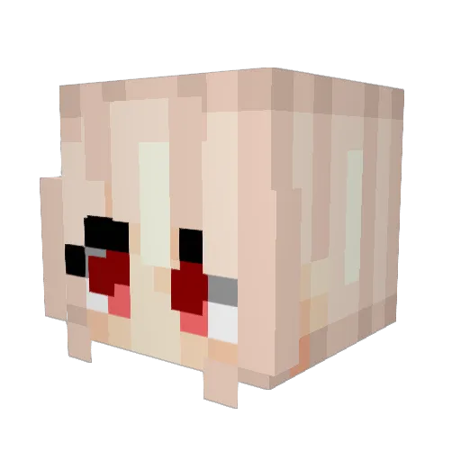 PegaAce Minecraft avatar head, 3D render