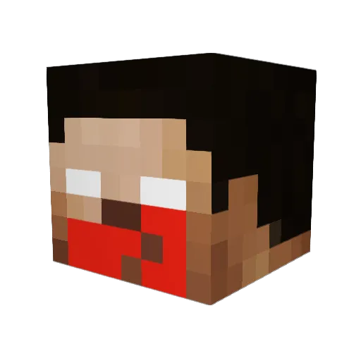 Pegase13 Minecraft avatar head, 3D render