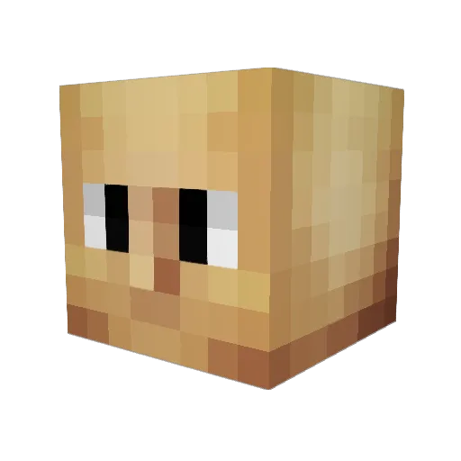 PegasisR Minecraft avatar head, 3D render