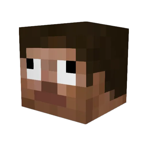 Pegasiss Minecraft avatar head, 3D render