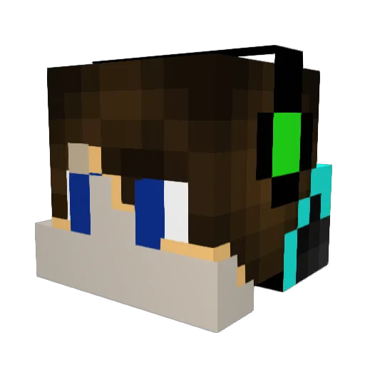 PegasusExe Minecraft avatar head, 3D render