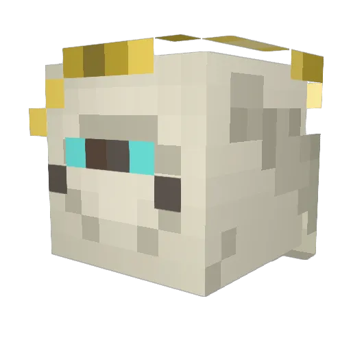 PegasusQ8 Minecraft avatar head, 3D render