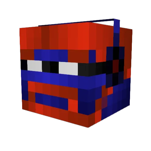 Pegboard_Nerds Minecraft avatar head, 3D render