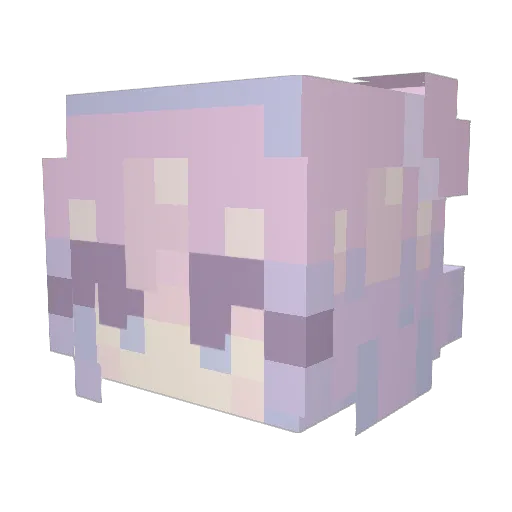 PeggyChu Minecraft avatar head, 3D render