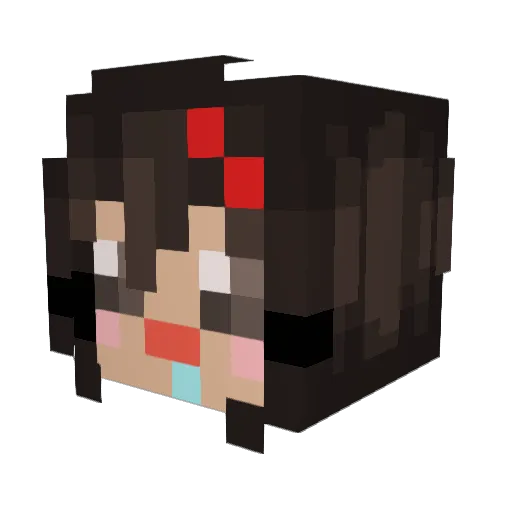 PeggyGSP Minecraft avatar head, 3D render