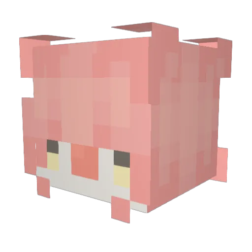 Peggys_tonsils Minecraft avatar head, 3D render