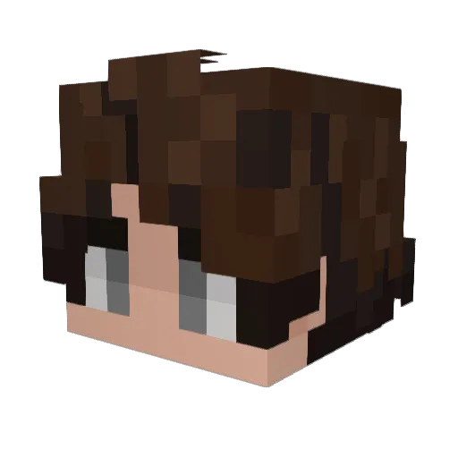 PegingDuck Minecraft avatar head, 3D render