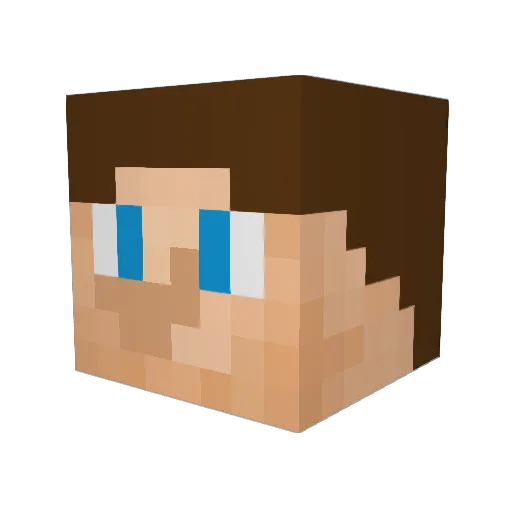 Peglah Minecraft avatar head, 3D render