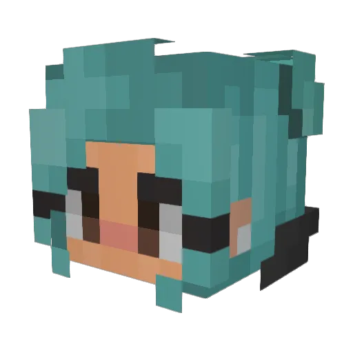 PegsMegs Minecraft avatar head, 3D render