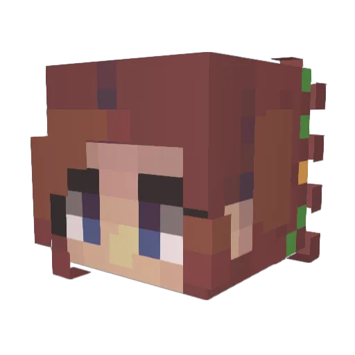 Pehmeh Minecraft avatar head, 3D render