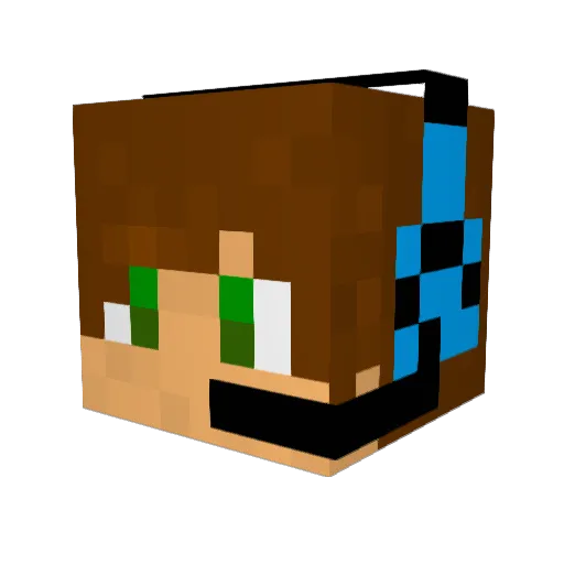 Pehpoot_ Minecraft avatar head, 3D render