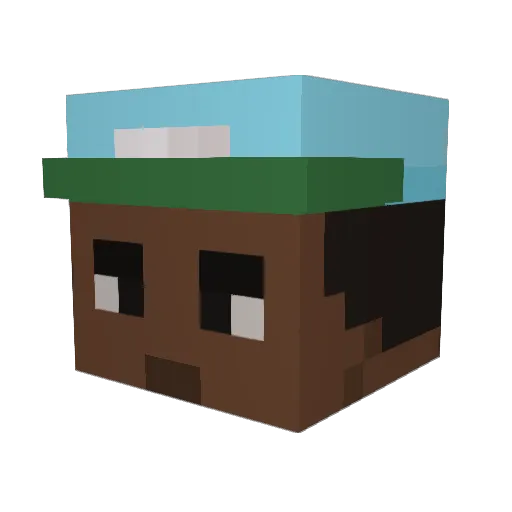 PeiderN Minecraft avatar head, 3D render