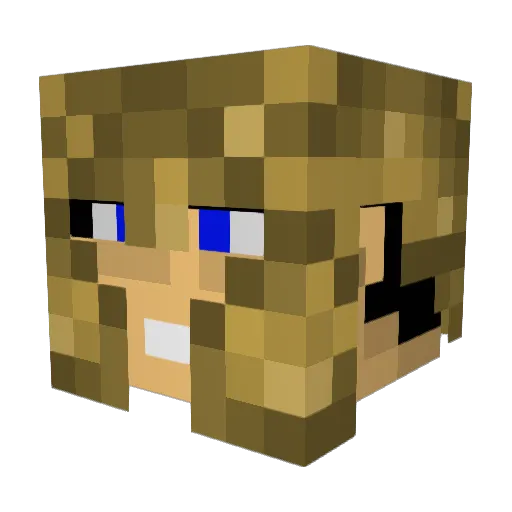 Peike Minecraft avatar head, 3D render