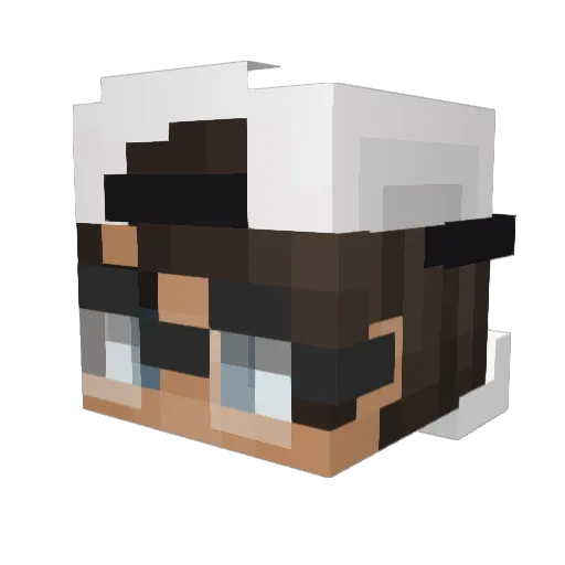 Peilerchen Minecraft avatar head, 3D render