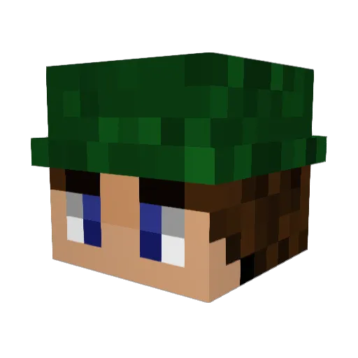 Peimond Minecraft avatar head, 3D render