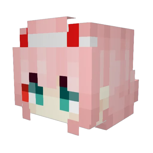 Peiniburger Minecraft avatar head, 3D render