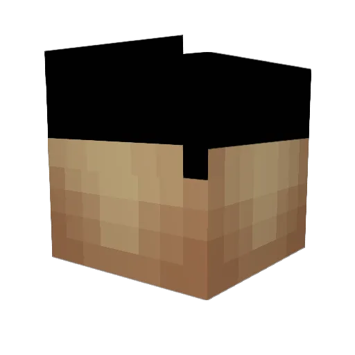 Peitohui Minecraft avatar head, 3D render