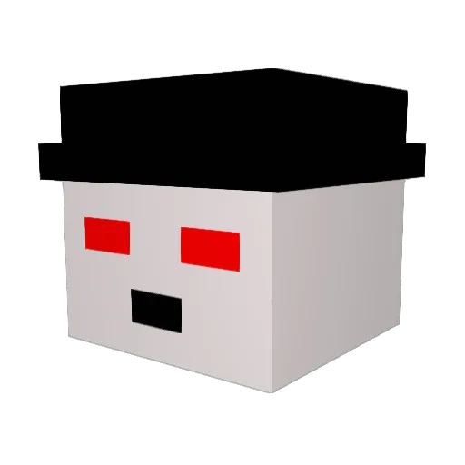 Peixote_ Minecraft avatar head, 3D render