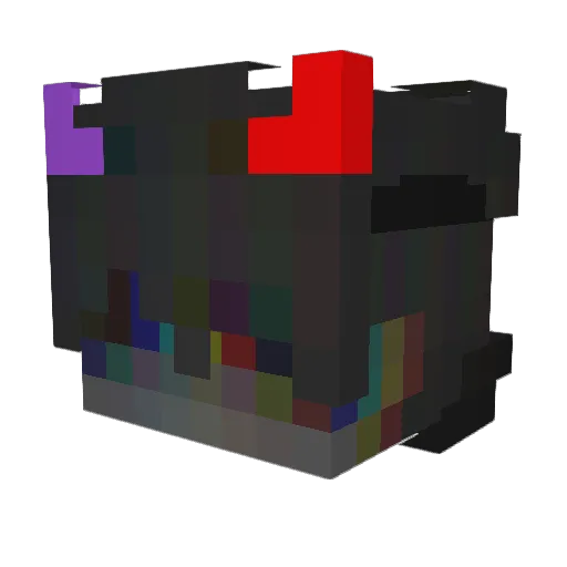Peixu Minecraft avatar head, 3D render