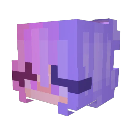 Pejea Minecraft avatar head, 3D render