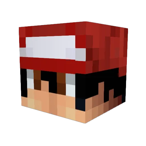 Pejiomon Minecraft avatar head, 3D render
