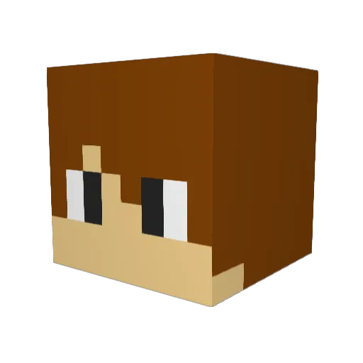 Pejomase Minecraft avatar head, 3D render
