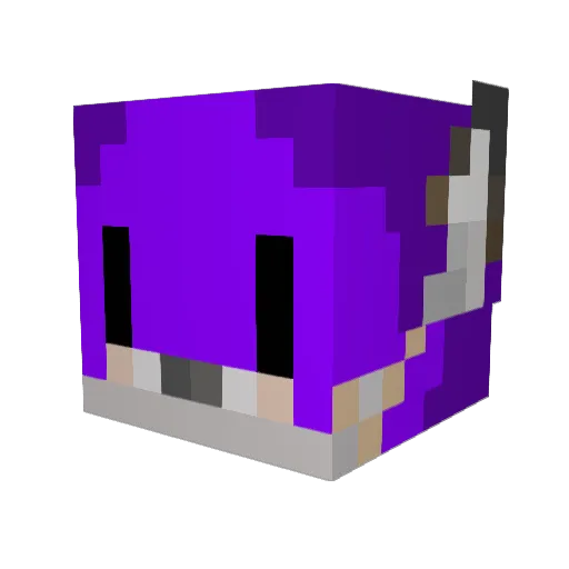 Pejvl Minecraft avatar head, 3D render