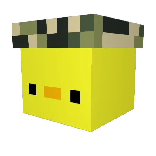 Pek2011 Minecraft avatar head, 3D render