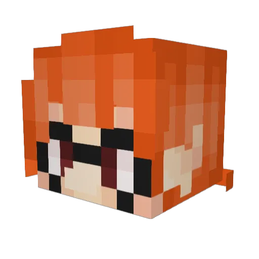 PekePeke7 Minecraft avatar head, 3D render