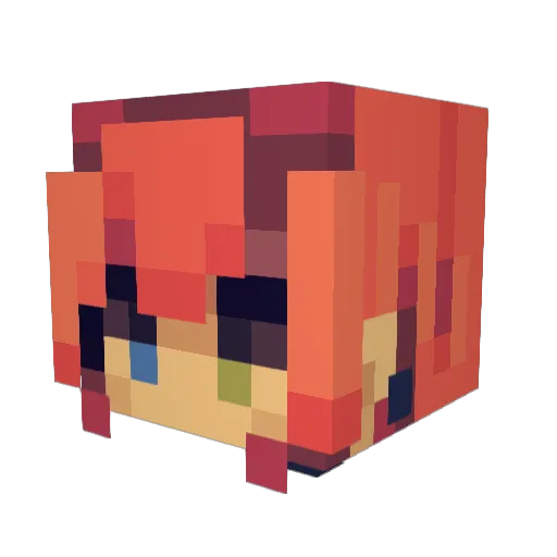 Pekeedis Minecraft avatar head, 3D render