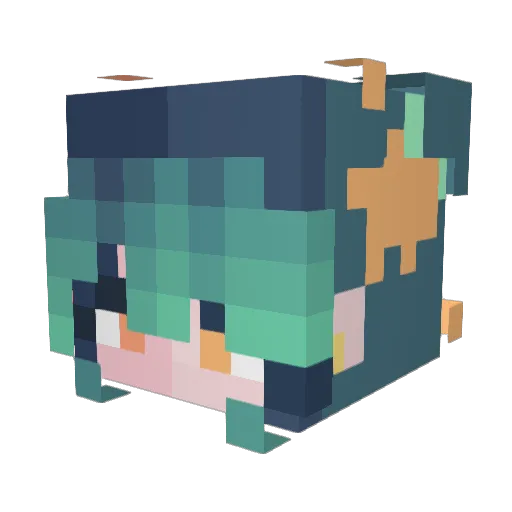 Pekkancs Minecraft avatar head, 3D render