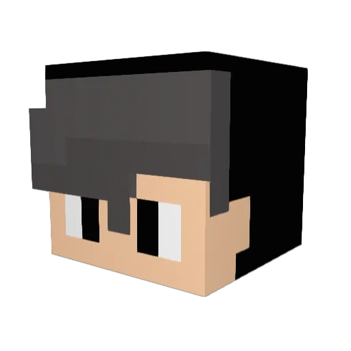 Pekkaplays Minecraft avatar head, 3D render