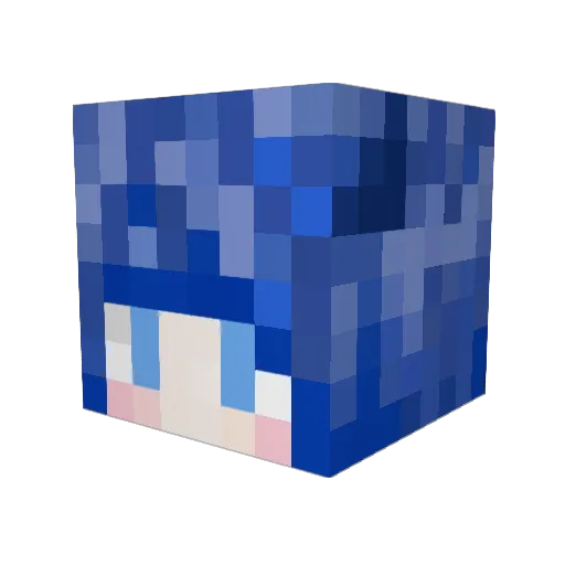 PekoReal Minecraft avatar head, 3D render