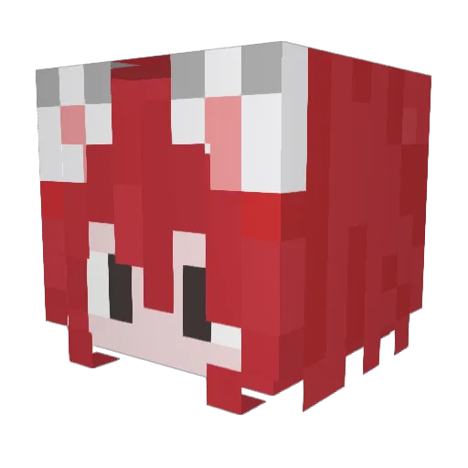 Peko_QvQ Minecraft avatar head, 3D render